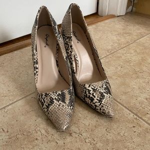 Alligator print heels